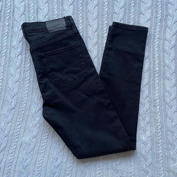 FRYE Addie Street Style Midnight Black Mid Rise Skinny Jeans - Picture 2 of 12